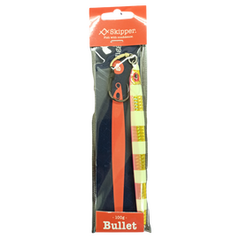 SKIPPER BULLET JIG 100G ZEBRA GOLD 002 