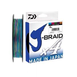 DAIWA J-BRAID 4 BRAID 300M MULTI COLOR P.E.#3 0.25MM - חוט 