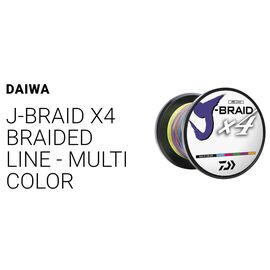 DAIWA J-BRAID 4 BRAID 1500M MULTI COLOR P.E. #9 25MM - חוט 