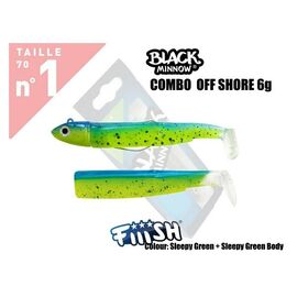 FIIISH BLACK MINNOW COMBO NO.1 6G BM1381 Sleepy Green 