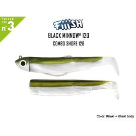 FIIISH BLACK MINNOW COMBO NO.3 SHORE 12G BM194 KAKI 