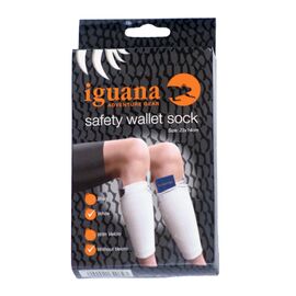 IGUANA SAFETY WALLET SOCK - גרב כספת לבן 