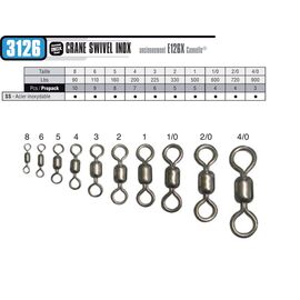 VMC 3126 INOX SWIVEL SIZE 1 500LB 5PCS סביבל 