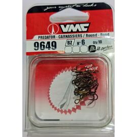 VMC 9649BZ TREBLE HOOK SIZE 10 10PCS. - קרס משולשת ברונזה 10 יח 