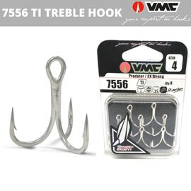 VMC 7556TI treble hooks X3 5Pcs Size 6 - קרס משולש 