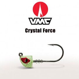 JIG HEAD VMC 259 CRYSTAL FORCE HEAD PHOSPHOR 4Pcs. 5/0 10G - קרס 