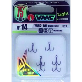 VMC 7552BN Light Inline Treble 8Pcs. Size 14 - קרס משולש 