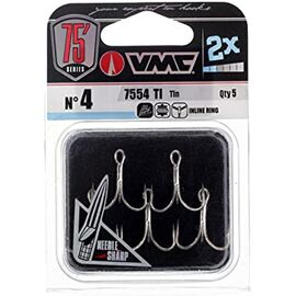 VMC® 7554 2x-Strong Inline Treble 5Pcs. - קרס משולש 