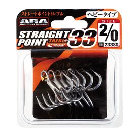 SHOUT 233SS STRAIGHT POINT TREBLE HOOK 33 SIZE 3/0 