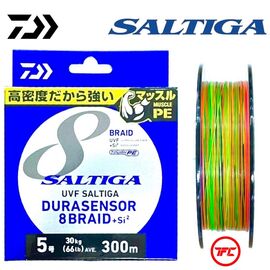 DAIWA SALTIGA 8 BRAID 300M MULTI COLOR PE #3.0 0.28MM 49LB 