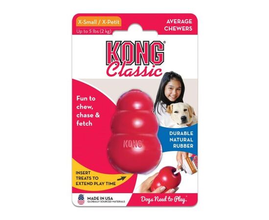 משחק לכלב קונג קלאסיק קטן מאד KONG Classic XS