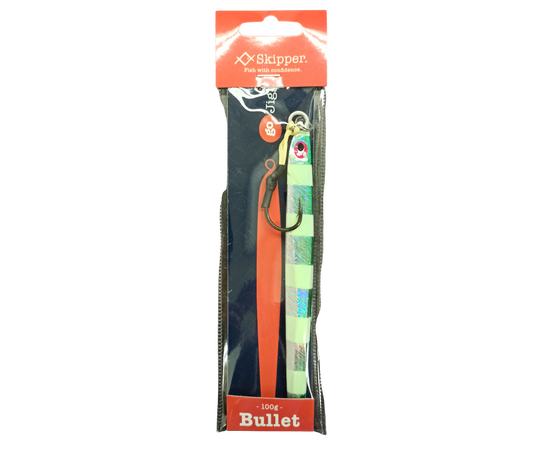 SKIPPER BULLET JIG 100G ZEBRA GREEN 010 