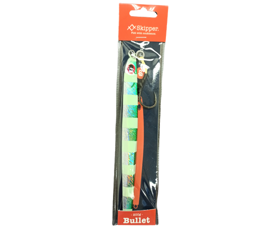 SKIPPER BULLET JIG 200G ZEBRA GREEN 010 