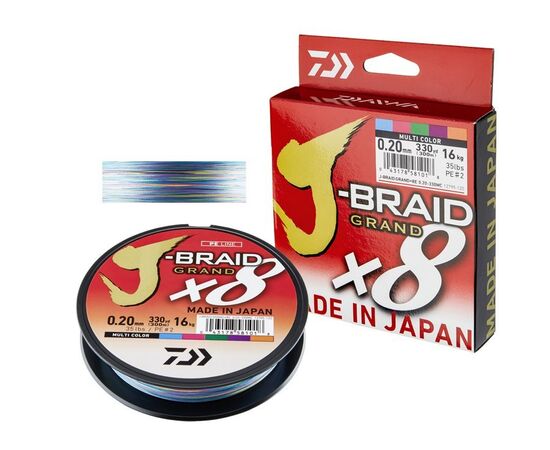 חוט - (צבעוני)DAIWA J-BRAID GRAND 8 BRAID 300M MC , 3 image