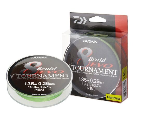 DAIWA TOURNAMENT EVO 8 BRAID 135M זרחני CH - חוט 