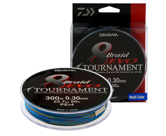 DAIWA TOURNAMENT EVO 8 BRAID 300M צבעוני MC - חוט 