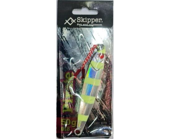 SKIPPER PIRATE JIG 50G GLOW ZEBRA 