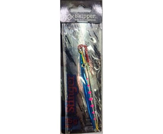 SKIPPER STINGER JIG 25G BLUE CHROME PINK DOT 003 