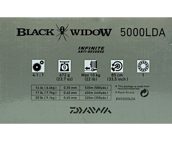 DAIWA BLACK WIDOW 5000LDA - רולר , 4 image