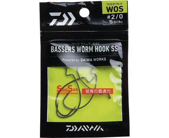 DAIWA BASSERS WORM HOOK WOS (SAQSAS) , 3 image