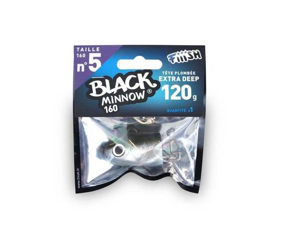 FIIISH BLACK MINNOW JIG HEAD NO.5 , 4 image