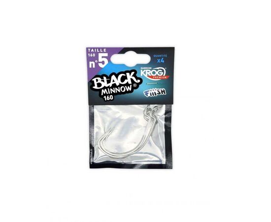 FIIISH BLACK MINNOW HOOKS , 6 image