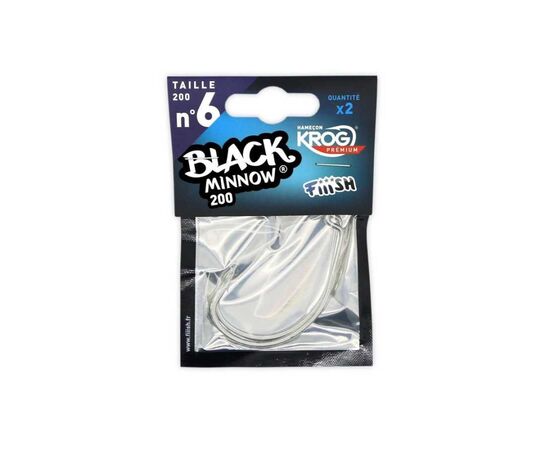 FIIISH BLACK MINNOW HOOKS BM214 NO.6 