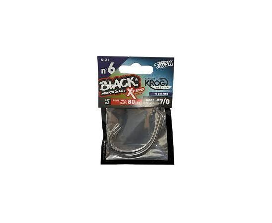 FIIISH BLACK MINNOW HOOKS , 8 image