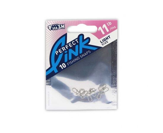 FIIISH PERFECT LINK LURE CLIP GAM373 LIGHT 11LB 10PCS 