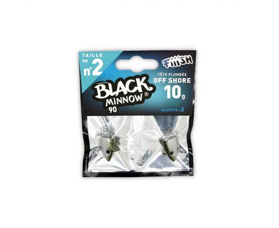 FIIISH BLACK MINNOW JIG HEAD NO.2 BM009 10G KAKI 