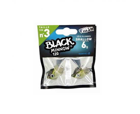 FIIISH BLACK MINNOW JIG HEAD NO.3 , 2 image