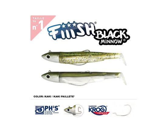 FIIISH BLACK MINNOW DUBLE COMBO NO.1 6G 