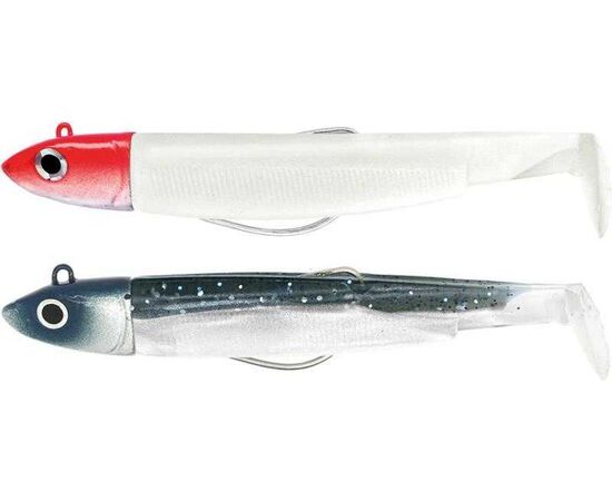 FIIISH BLACK MINNOW DUBLE COMBO NO.1 6G BM765 White-Blue Gliter 