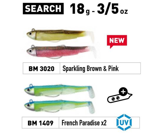 FIIISH BLACK MINNOW DOUBLE COMBO NO.3 SEARCH 18G 