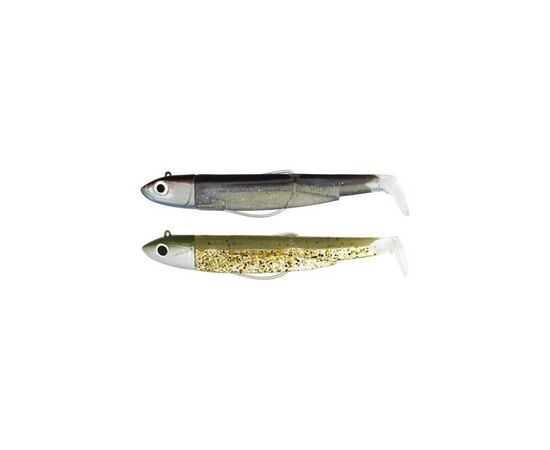 FIIISH BLACK MINNOW DOUBLE COMBO NO.2 OFFSHORE 10G BM774 Glitter Khaki - Sexy Brown 