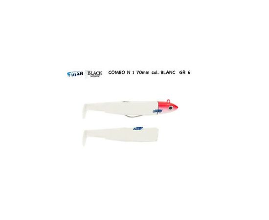 FIIISH BLACK MINNOW COMBO NO.1 6G BM494 RED-WHITE 