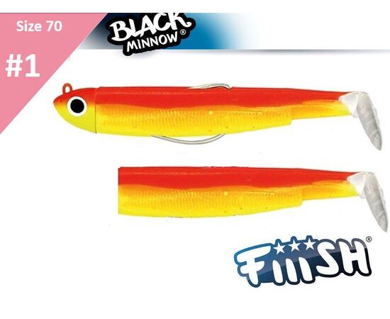 FIIISH BLACK MINNOW COMBO NO.1 SHORE 3G BM493 Orange-Yellow 