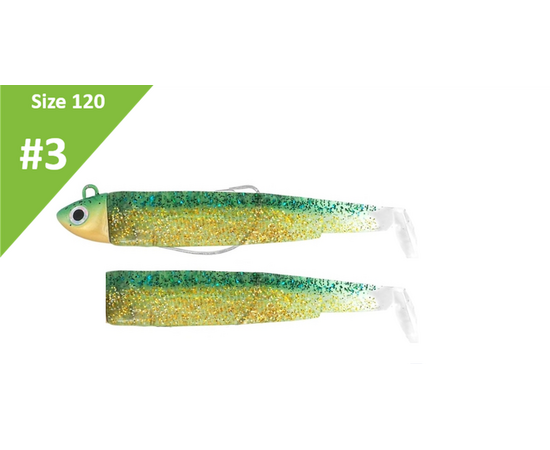 FIIISH BLACK MINNOW COMBO NO.3 SEARCH 18G BM595 Green Glitter 