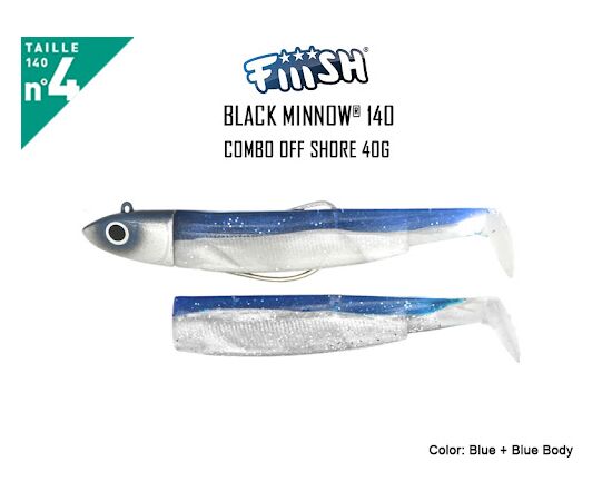 FIIISH BLACK MINNOW COMBO NO.4 40G BM200 Blue 