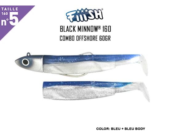 FIIISH BLACK MINNOW COMBO NO.5 OFFSHORE 60G , 5 image