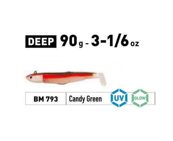 FIIISH BLACK MINNOW COMBO NO.5 DEEP 90G BM793 Candy Green 