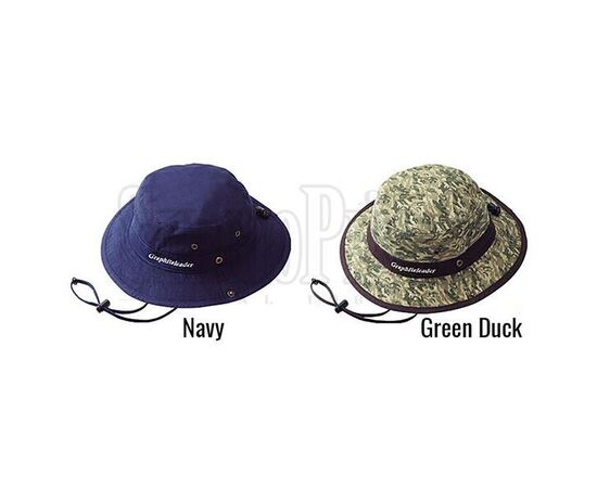 GRAPHITE-LEADER PRINT HAT Green Duck - כובע רחב שוליים 