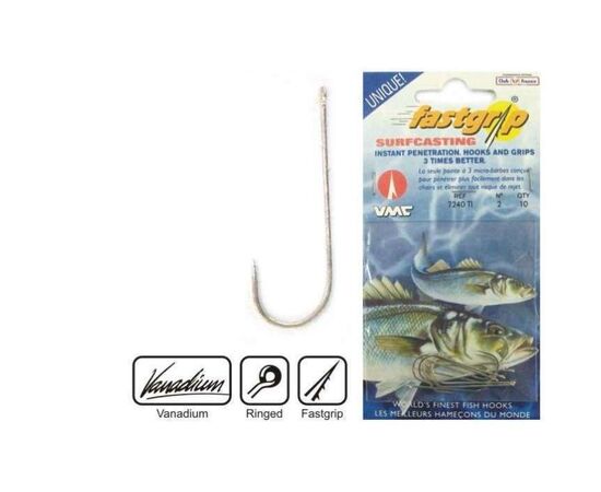 VMC 7240TI VANADIUM SURFCASTING LONG SHANK 