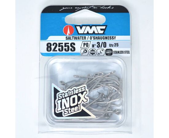 VMC 8255S STAINLESS HOOK 25PCS. 