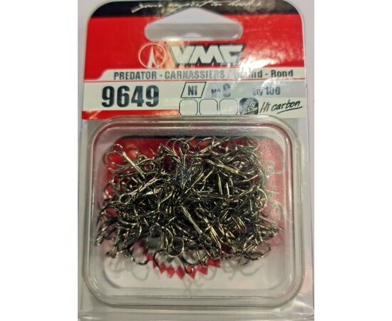 VMC 9649NI TREBLE HOOK SIZE 1 100PCS. - קרס משולשת ניקל 100 יח 