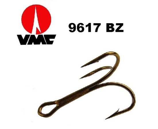 VMC 9617BZ TREBLE HOOK SIZE 14-20 10PCS. - קרס משולשת ברונזה 10 יח , 2 image