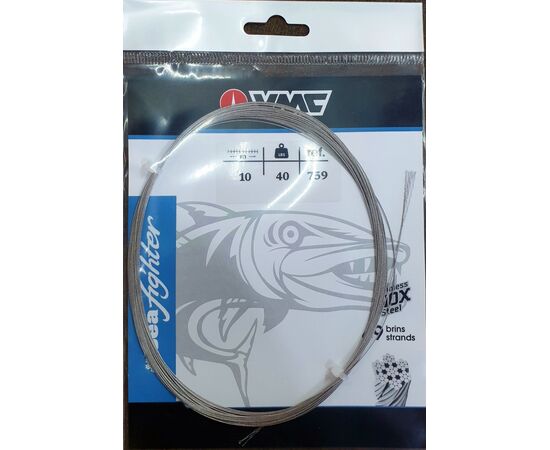 VMC SEAFIGHTER C759 49STRANDS INOX WIRE LEADER 10M - כבל נירוסטה 49 גידים , 2 image