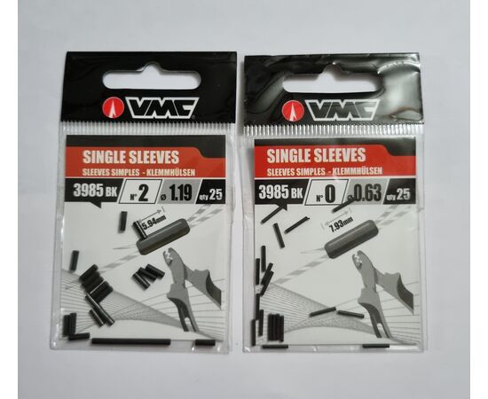 VMC 3985 Single Black Sleeves 25Pcs. - שרוול לנעילת כבל 