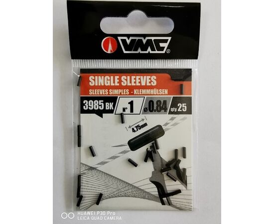 VMC 3985 Single Black Sleeves 25Pcs. - שרוול לנעילת כבל , 6 image