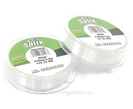 Sufix® XL Strong Clear 100M 0.45mm 15.4kg - חוט ניילון 